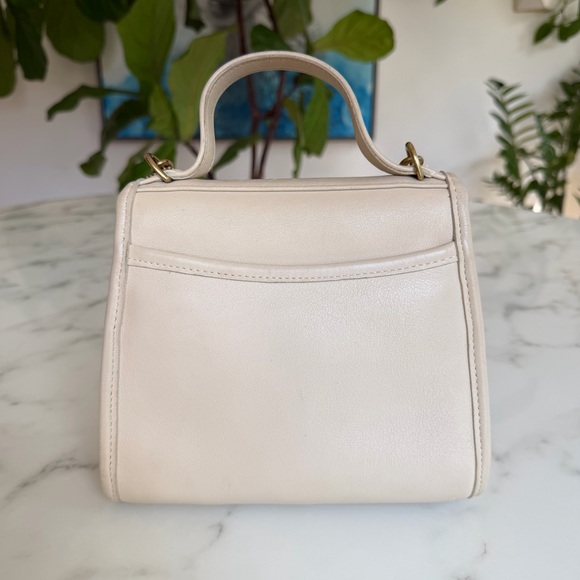 COACH Vintage Regina Top Handle Satchel Turnlock Crossbody Bag 9983 Bone Leather - Picture 4 of 16